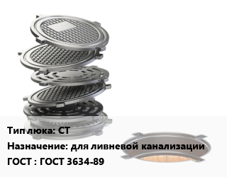 Люк чугунный СТ для ливневой канализации ГОСТ: ГОСТ 3634-89, сверхтяжелый, С250-ТС-1-60, шт цена от 9182 ₼ / шт, где купить, условия доставки в Баку и Бакинская области